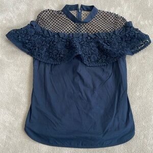 Self Portrait navy blue top size 2